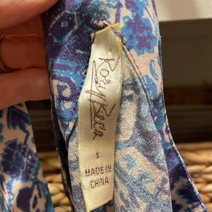 Rory Beca Silk Blue Print Camisole, Sz Small